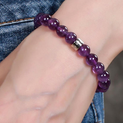 Bracelet «Présence» en Améthyste du Brésil