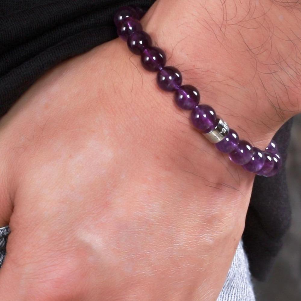 Bracelet «Présence» en Améthyste du Brésil
