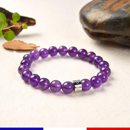 Bracelet «Présence» en Améthyste du Brésil